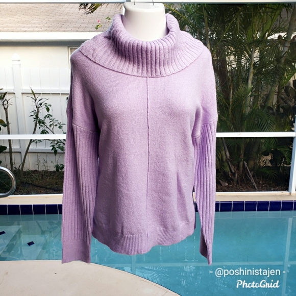 NWT Jason Maxwell Lilac Cowl Neck Sweater - Picture 7 of 7